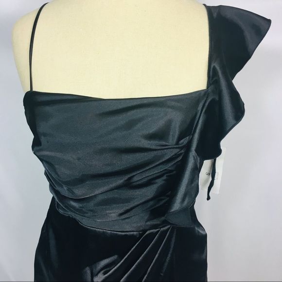 Maria Bonita Black OneShoulder CocktailParty Dress‎ - Picture 3 of 7